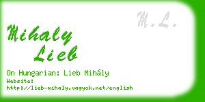 mihaly lieb business card